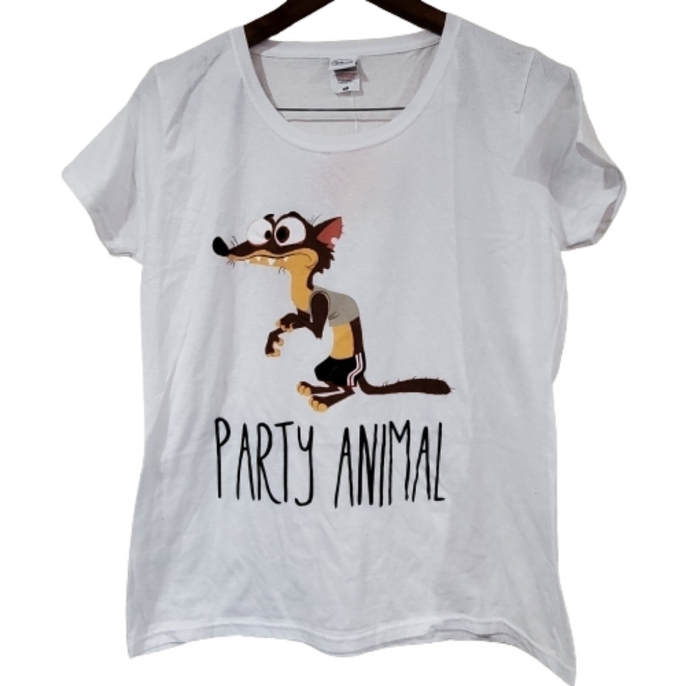 NWT Disney Zootropolis Party Animal White Character T-shirt Size XL